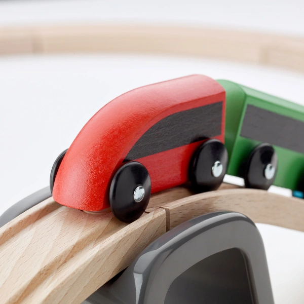 00320054 Железная дорога, набор, 20 предм, разноцв