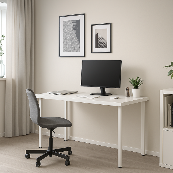 00449 Стол письменный, белый, 1/ТТ, 120x75x55 см