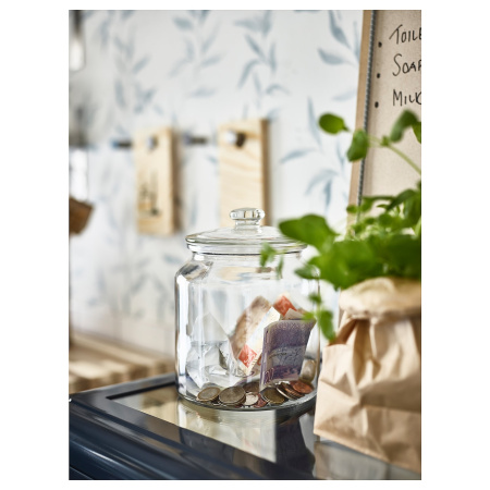 00291928 Банка с крышкой, прозрачное стекло, 1.9 л