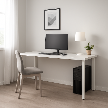 00463 Стол письменный, белый, 2/ТТ, 140x75x55 см