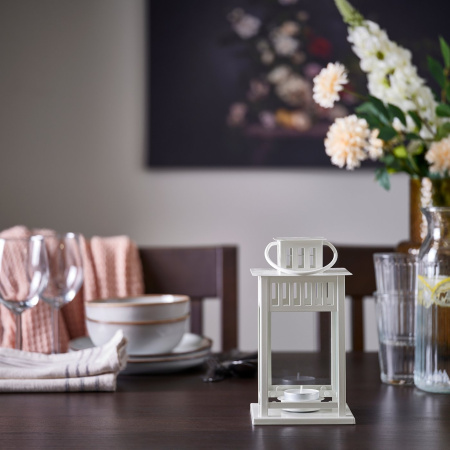 10608856 Фонарь для греющей свечи, белый, 20 см