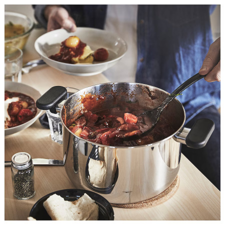 80463713 Кастрюля с крышкой, стекло / нержавеющая сталь, 5 л