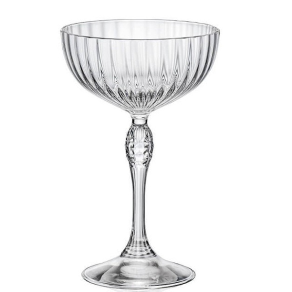 122137-4 Набор бокалов для коктейля (купе), прозрачное стекло, 230 мл, 4 шт