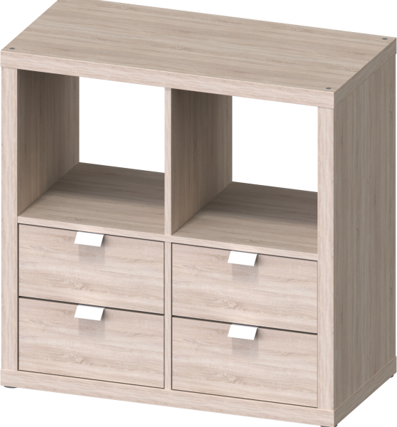 00708 Вставка с 2 ящиками, 33х33х37 см, дуб беленый