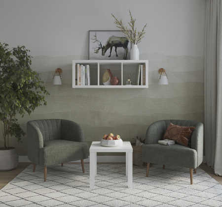 00012 Стеллаж, 41х112х38 см, белый