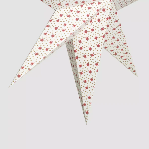 10563018 Абажур, красный / узор,  90 см