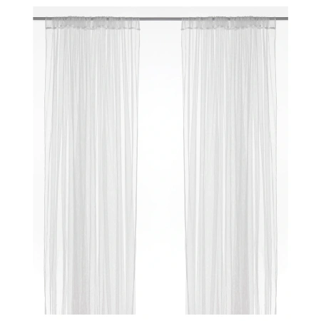 10070262 Гардины, 2 шт., белый, 280x300 см