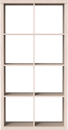 00654 Стеллаж, 77х147х38 см, дуб беленый