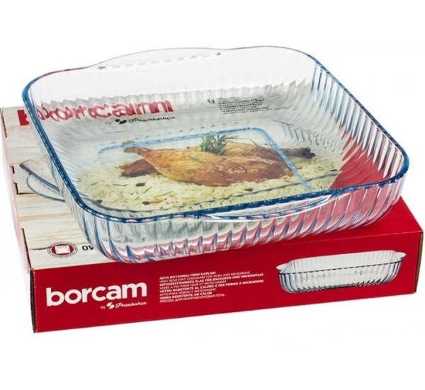 50066290 Форма/блюдо д/дхвк, прозрачное стекло, 27x27 см