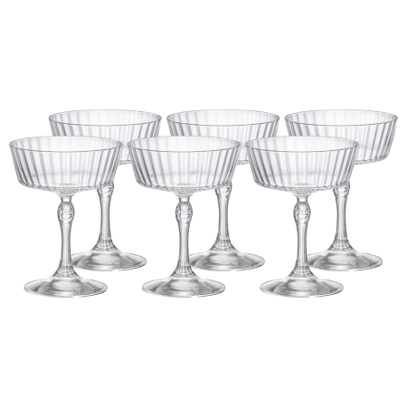 122150-6 Набор бокалов для коктейля, прозрачное стекло, 275 мл, 6 шт