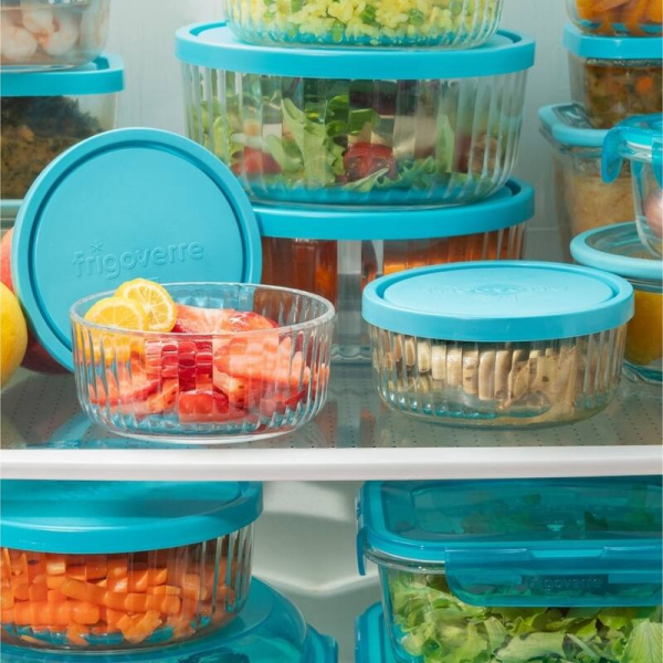 10000012422 Набор контейнеров для продуктов, круглой формы/стекло 3 шт. (12 см, 15 см, 18 см)