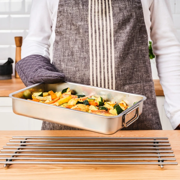 70498355 Форма для печи, нержавеющ сталь, 34x24 см