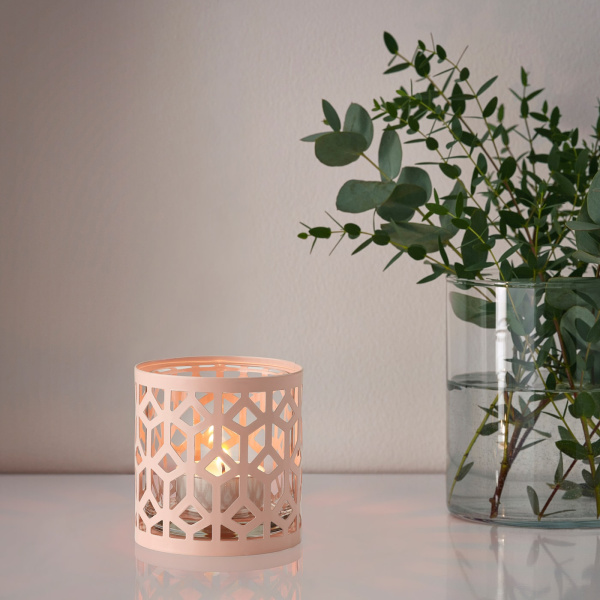 40518562 Подсвечник, розовый, 7 см