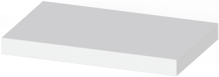 00081 Полка навесная / настенная, белый, 40x25 см