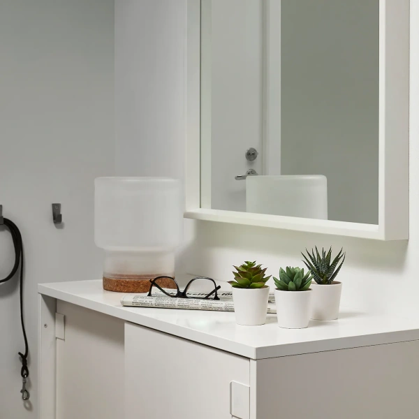 00519766 Искусственное растение и кашпо, д/дома/улицы Суккулент, 6 см, 3 шт