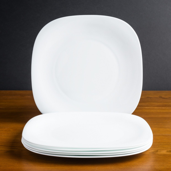 498880-6 Набор тарелок десертных, белый, 20х20 см, 6 шт