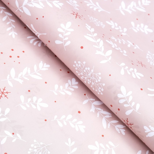 9047358 Бумага упаковочная глянцевая двусторонняя "Олени", 70 х 100 см