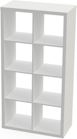 00036 Стеллаж, 77х147х38 см, белый