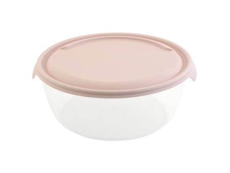 P1FO005 Контейнер пластиковый с крышкой, круглый, разноцветный, 3 л