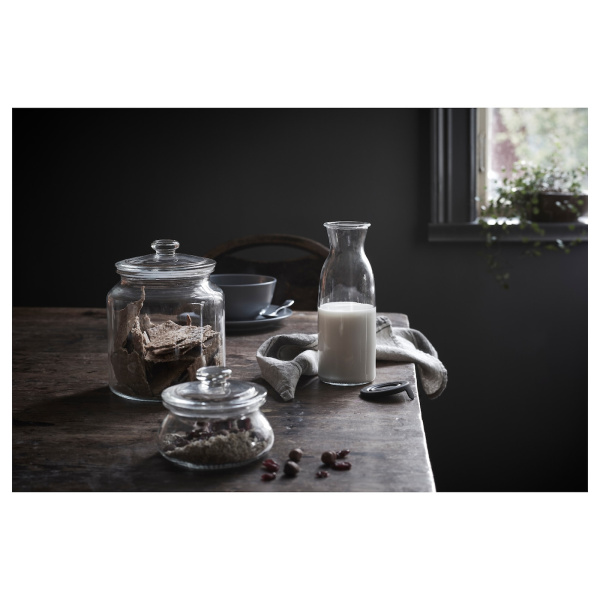 40291926 Банка с крышкой, прозрачное стекло, 0.3 л