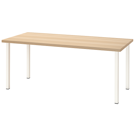 00913 Стол письменный, дуб беленый/белый, 2/ТТ, 140x75x55 см