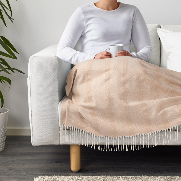 00499829 Плед, бежевый, 130x170 см