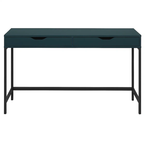 01910 Стол письменный, серо-бирюзовый / черный, 132x58x76 см