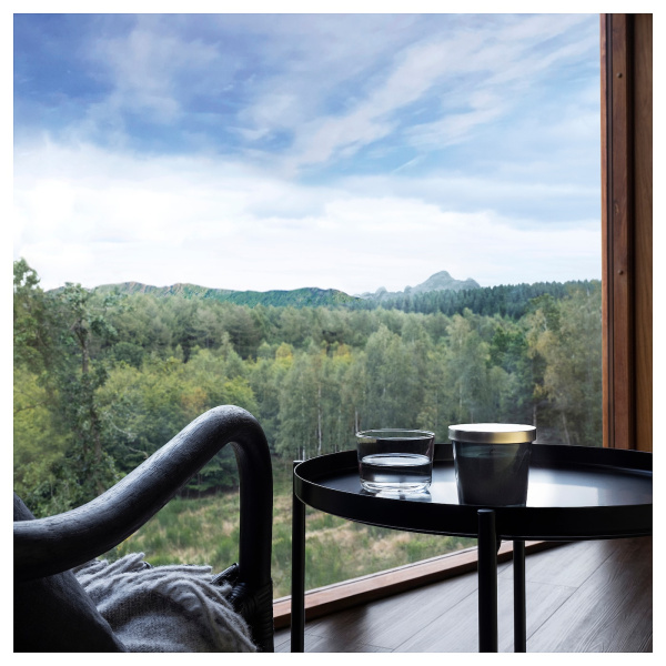 20527218 Ароматическая свеча в стакане с крышкой, Горный воздух/бирюза, 25 часов