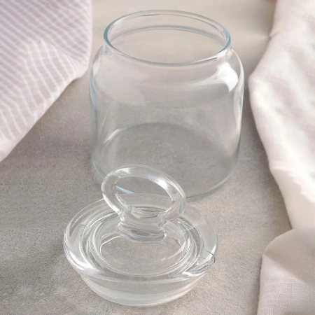 1109020 Банка с крышкой, прозрачное стекло, 575 мл