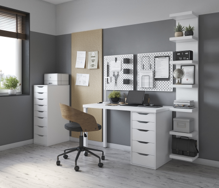 00432 Стол письменный, белый, 1/5T, 120x75x55 см