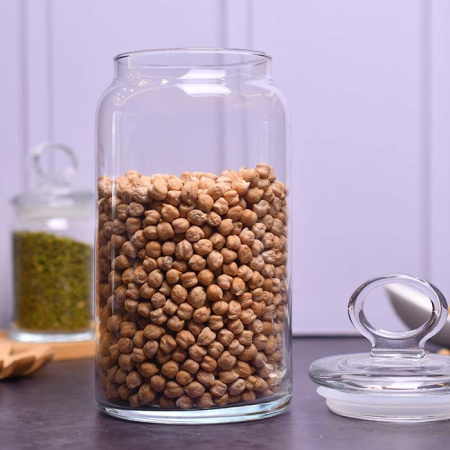 50072571 Банка с крышкой, прозрачное стекло, 1130 мл