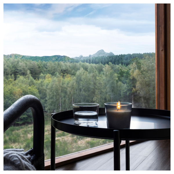 20527218 Ароматическая свеча в стакане с крышкой, Горный воздух/бирюза, 25 часов