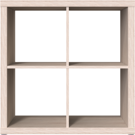 00647 Стеллаж, 77х77х38 см, дуб беленый