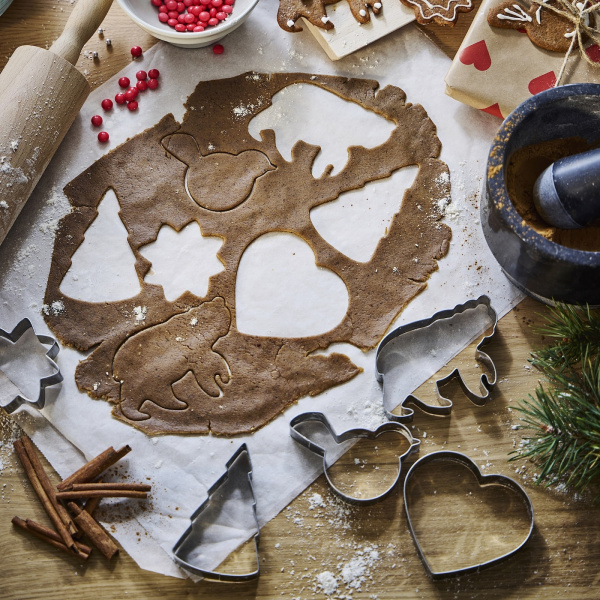 80580991 Формочки для печенья, 5 шт, разные формы, нержавеющая сталь