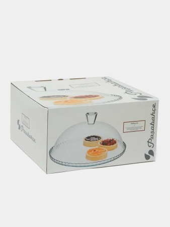 95198 Блюдо сервировочное с крышкой, прозрачный, 32 см