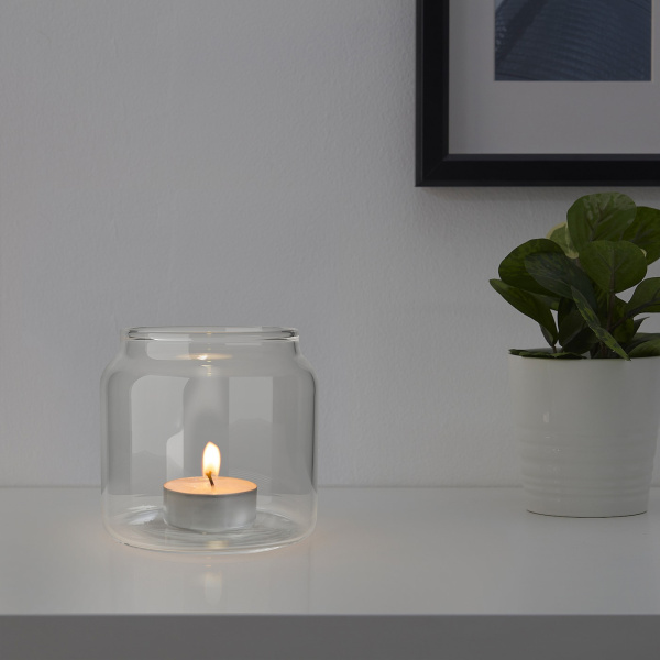 80522920 Ваза/подсвечник для греющей свечи, стекло, 10 см