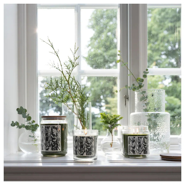 70552823 Свеча греющая ароматическая, кипарис и эвкалипт/темно-зеленый, 3.5 ч, 30 шт.