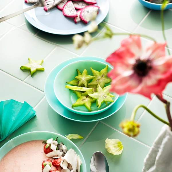 70410560 Тарелка, светлая бирюза, 25 см, 4 шт