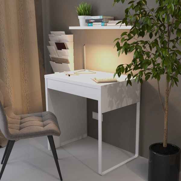 02382 Стол письменный, белый, 73x75x50 см