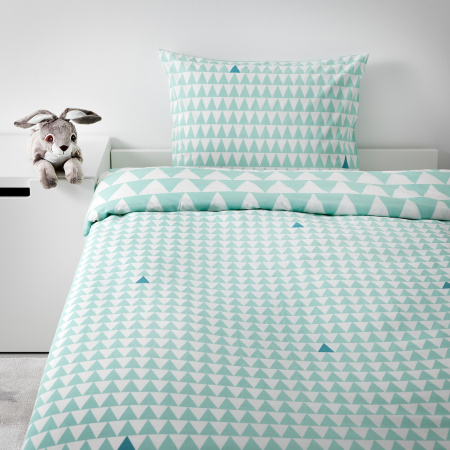 00358650 Пододеяльник и наволочка, светло-бирюзовый, 150x200/50x60 см