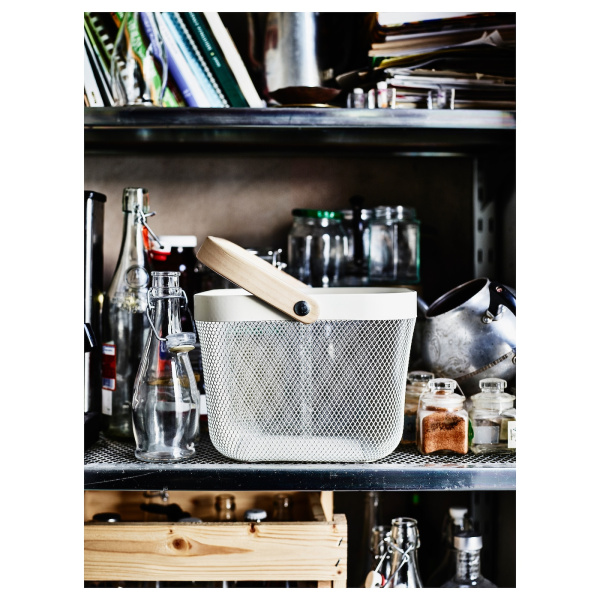 90281618 Корзина, белый, 25x26x18 см