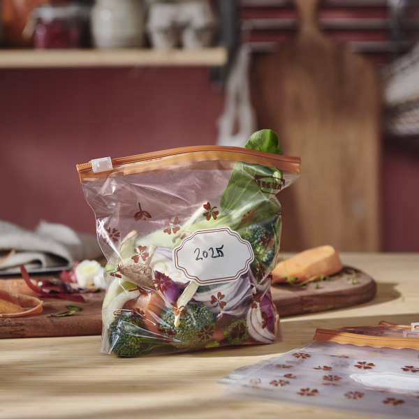 70599260 Пакет закрывающийся, рисунок/коричневый, 1 л, 25 шт.