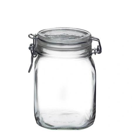 149220 Банка с крышкой, прозрачное стекло, 1 л