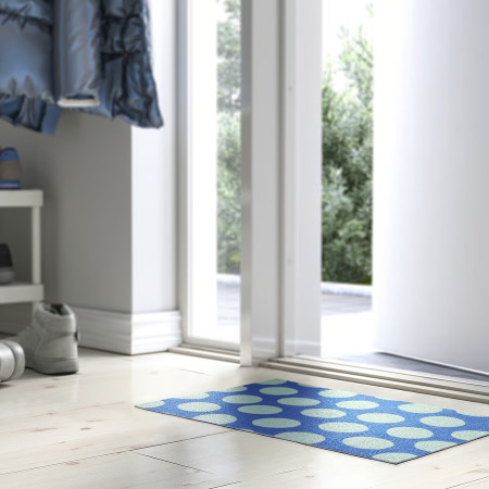 60598077 Придверный коврик, синий/зеленый, 40х60 см