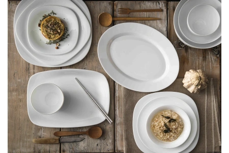 431242-1 Сервировочная тарелка, белый, 21.5х16.5 см