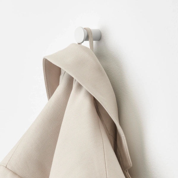 00411544 Крючок, белый, 2 шт