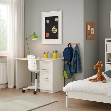 724858 Стол письменный 3S, белый, 120,4x76,6x60 см