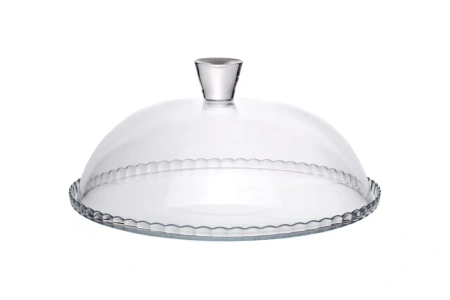 95198 Блюдо сервировочное с крышкой, прозрачный, 32 см