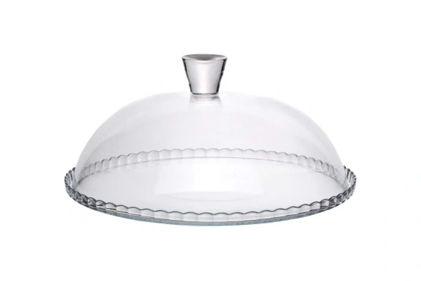 95198 Блюдо сервировочное с крышкой, прозрачный, 32 см