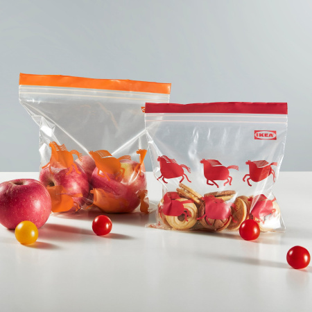 80613557 Пакет закрывающийся, лошадь/красно-оранжевый, 50 шт.